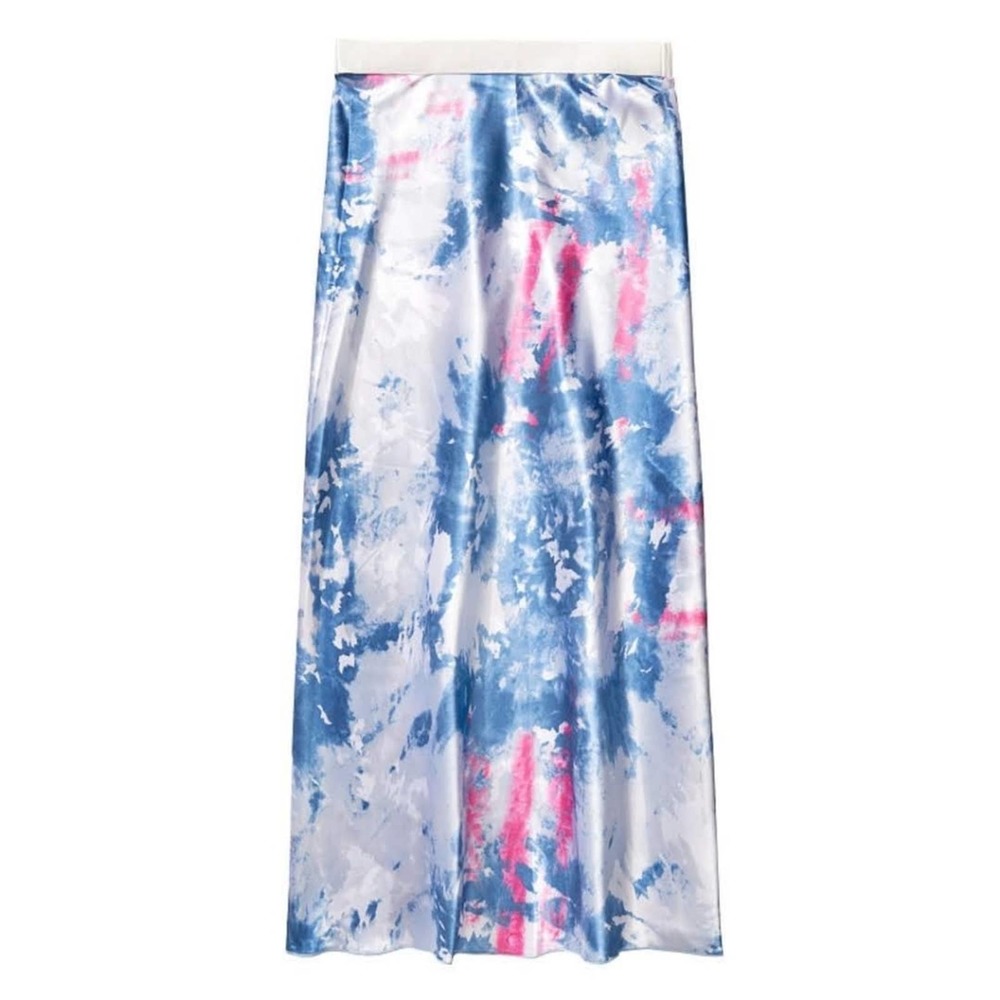 Victoria's Secret Pink Blue Satin Skirt NWT Size Small - Picture 2 of 4